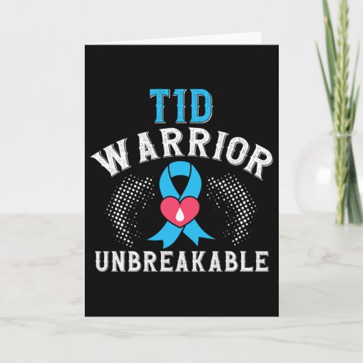 T1d Warrior Onbreekbare Diabetes Bewustzijnsmaand  Kaart (Voorkant)