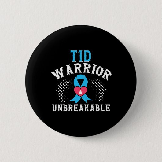 T1d Warrior Onbreekbare Diabetesbewustheidsmaand B Ronde Button 5,7 Cm (Voorkant)