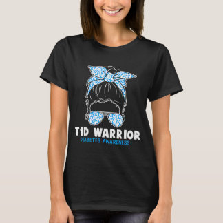 T1d Warrior Type 1 Diabetes Bewustzijn Diabetische T-shirt