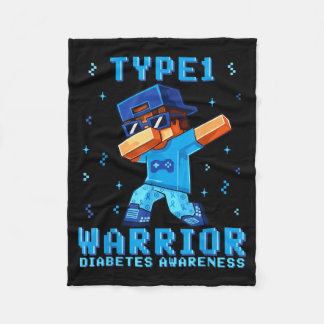 T1d Warrior Type 1 Diabetes Bewustzijn Jongens Kin Fleece Deken