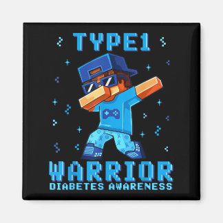 T1d Warrior Type 1 Diabetes Bewustzijn Jongens Kin Magneet