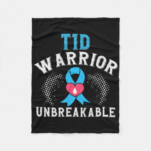 T1d Warrior Unbreakable Diabetes Awareness Month B Fleece Deken (Voorkant)