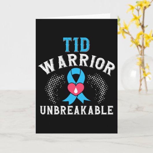 T1d Warrior Unbreakable Diabetes Awareness Month B Kaart (Gele Bloem)