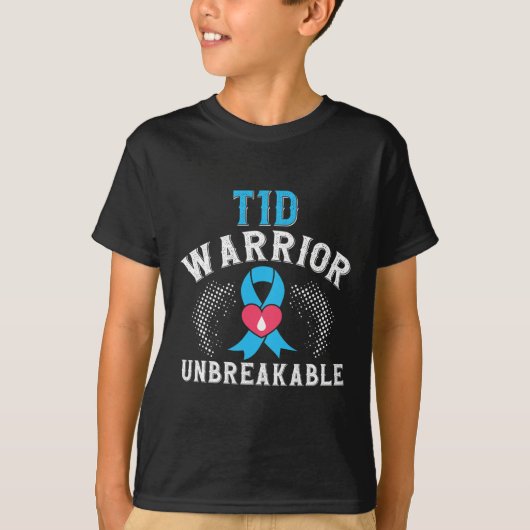 T1d Warrior Unbreakable Diabetes Awareness Month B T-shirt (Voorkant)