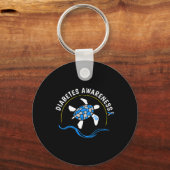 T1d Zee Schildpad Type 1 Diabetes Awareness Sleutelhanger (Voorkant)