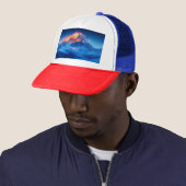 T1MELESS Snow Mountain Nightcap Bold design Trucker Pet (In situ)
