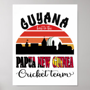T20-cricket Guyana organiseert Nieuw-Zeeland crick Poster