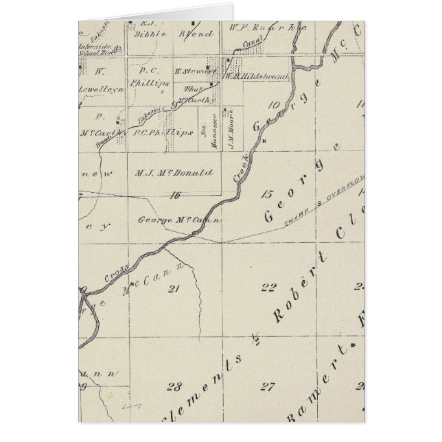 T20S R22E Tulare County Section Map (Voorkant)
