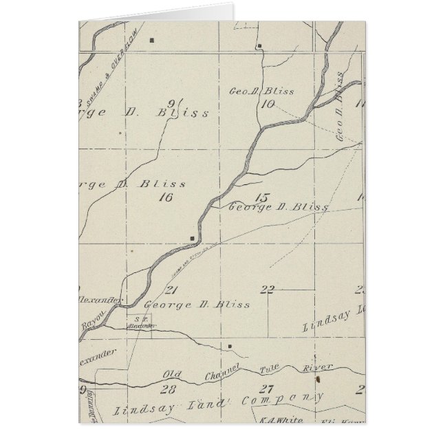 T20S R25E Tulare County Section Map (Voorkant)
