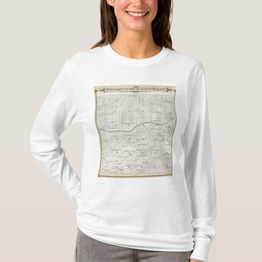 T20S R28E Tulare County Section Map T-shirt (Voorkant)
