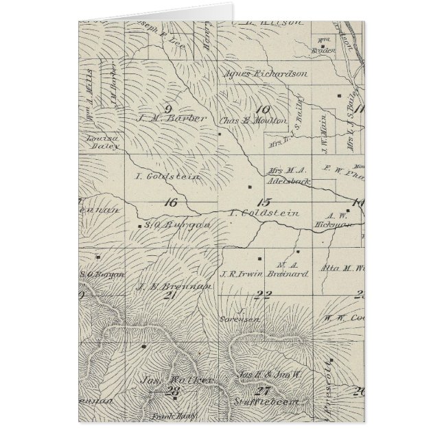 T20S R29E Tulare County Section Map (Voorkant)
