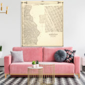 T2124S R3637E Tulare County Section Map Canvas Afdruk (Insitu (Woonkamer))