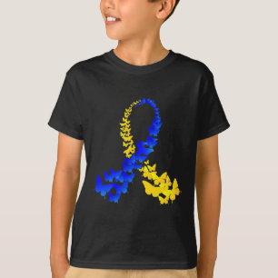 T21 Butterfly World Down Syndrome Day Vrouwen Kind T-shirt