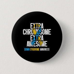 T21 Extra Chromosoom Extra Geweldig Down Syndroom Ronde Button 5,7 Cm
