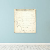 T21S R22E Tulare County Section Map Canvas Afdruk (Insitu (Houten vloer))
