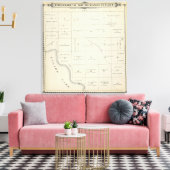 T21S R22E Tulare County Section Map Canvas Afdruk (Insitu (Woonkamer))