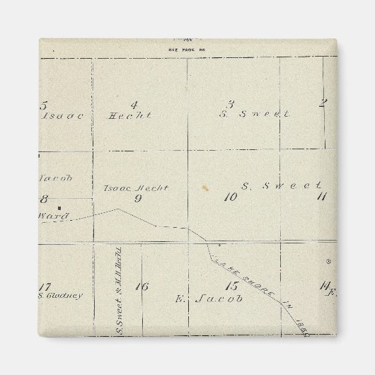 T21S R22E Tulare County Section Map Magneet (Voorkant)