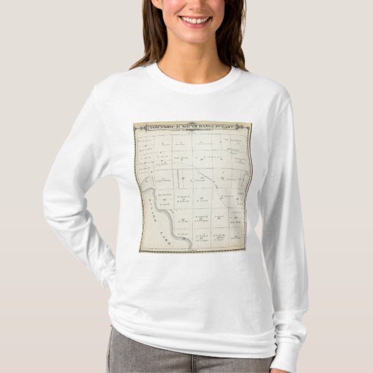 T21S R22E Tulare County Section Map T-shirt (Voorkant)