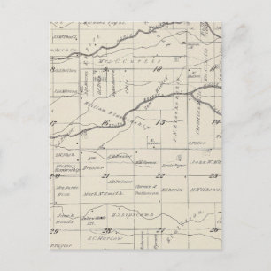 T21S R25E Tulare County Section Map Briefkaart