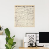 T21S R25E Tulare County Section Map Poster (Thuiskantoor)