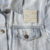 T21S R25E Tulare County Section Map Vierkante Button 5,1 Cm (In situ)