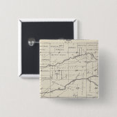 T21S R25E Tulare County Section Map Vierkante Button 5,1 Cm (Voorkant /achterkant)