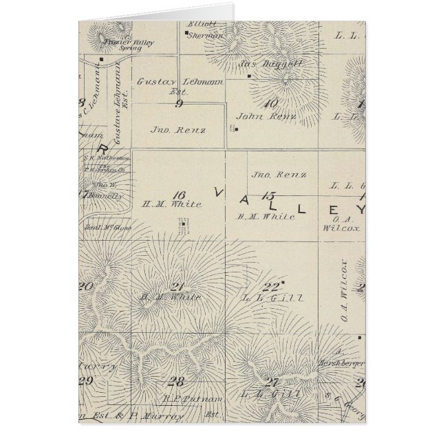T21S R28E Tulare County Section Map (Voorkant)