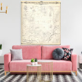 T21S R28E Tulare County Section Map Canvas Afdruk (Insitu (Woonkamer))