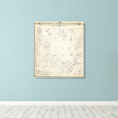 T21S R28E Tulare County Section Map Canvas Afdruk (Insitu (Houten vloer))