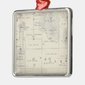 T21S R28E Tulare County Section Map Metalen Ornament (Links)