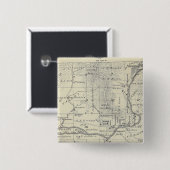 T21S R29E Tulare County Section Map Vierkante Button 5,1 Cm (Voorkant /achterkant)
