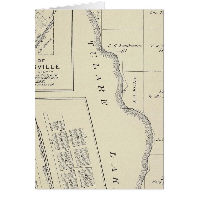 T22S R22E Tulare County Section Map (Voorkant)