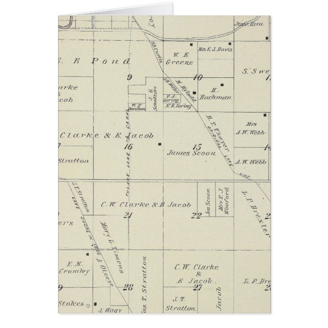 T22S R23E Tulare County Section Map (Voorkant)