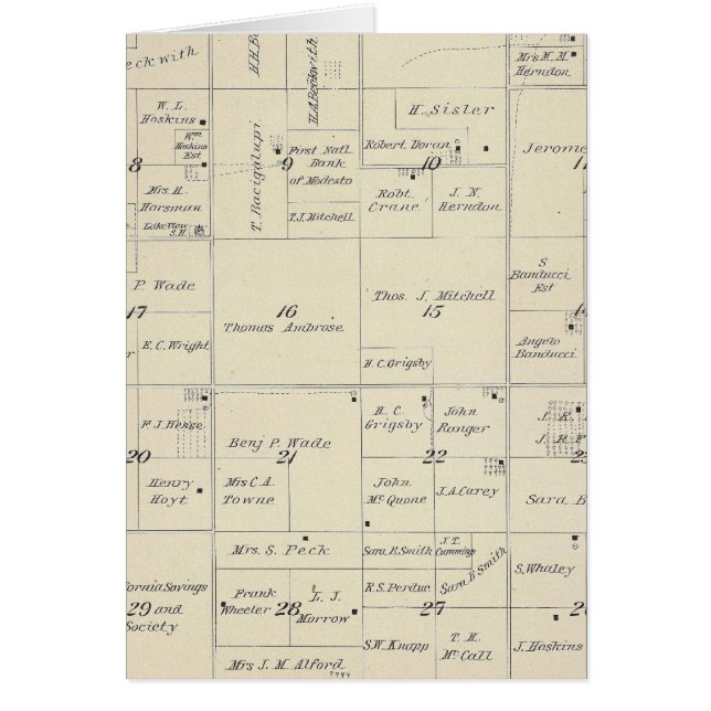 T22S R24E Tulare County Section Map (Voorkant)