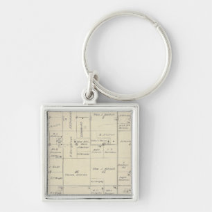 T22S R24E Tulare County Section Map Sleutelhanger