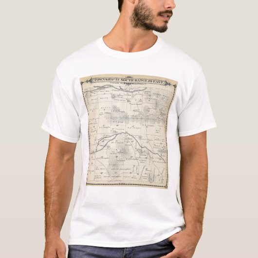 T22S R28E Tulare County Section Map T-shirt (Voorkant)