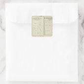 T23S R2021E Tulare County Section Map Vierkante Sticker (Tas)