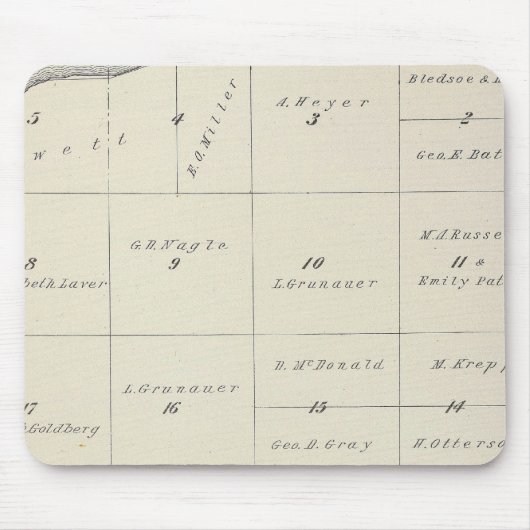 T23S R22E Tulare County Section Map Muismat (Voorkant)