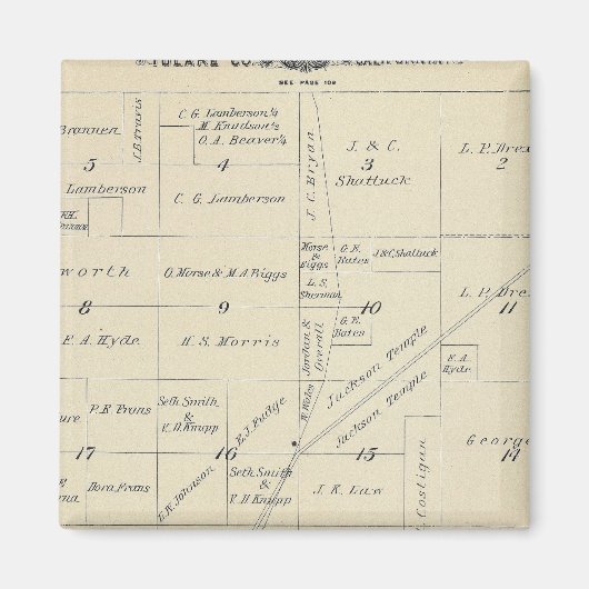 T23S R23E Tulare County Section Map Magneet (Voorkant)