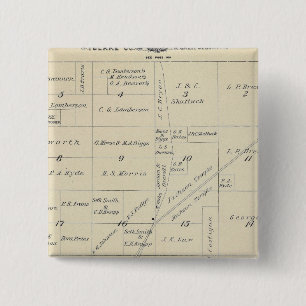 T23S R23E Tulare County Section Map Vierkante Button 5,1 Cm