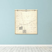 T23S R25E Tulare County Section Map Canvas Afdruk (Insitu (Houten vloer))