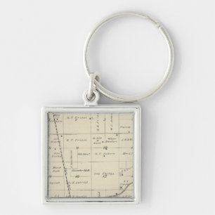 T23S R25E Tulare County Section Map Sleutelhanger