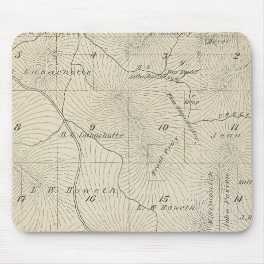 T23S R29E Tulare County Section Map Muismat (Voorkant)