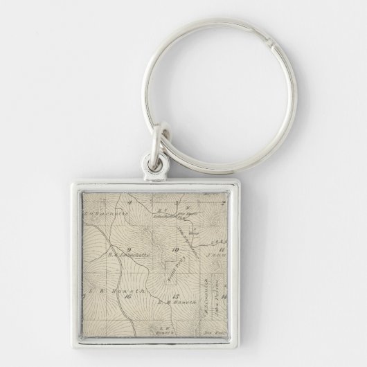 T23S R29E Tulare County Section Map Sleutelhanger (Voorkant)