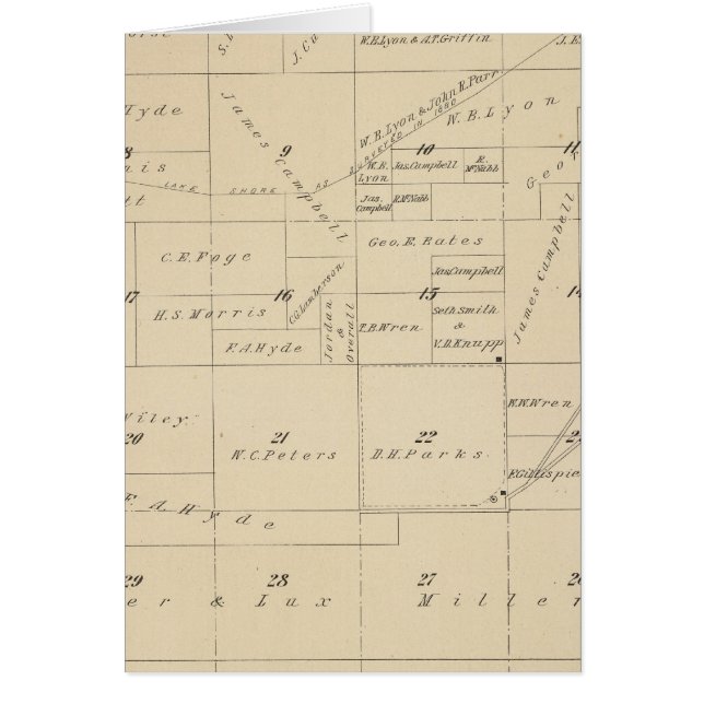 T24S R22E Tulare County Section Map (Voorkant)