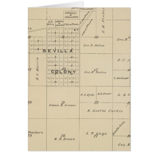 T24S R23E Tulare County Section Map (Voorkant)