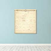 T24S R23E Tulare County Section Map Canvas Afdruk (Insitu (Houten vloer))