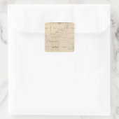 T24S R23E Tulare County Section Map Vierkante Sticker (Tas)