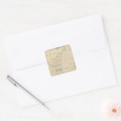 T24S R23E Tulare County Section Map Vierkante Sticker (Envelop)