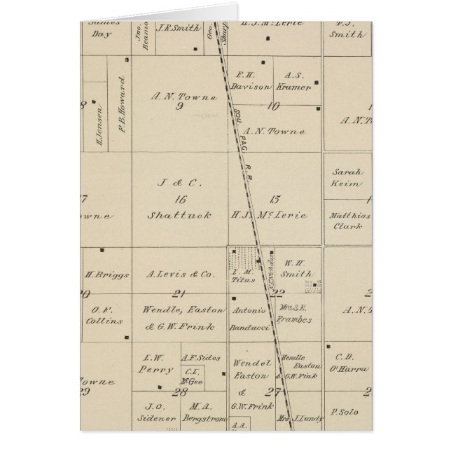 T24S R25E Tulare County Section Map (Voorkant)